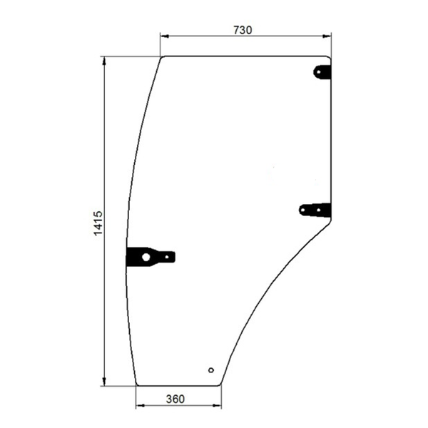 Стекло правая дверь McCormick MTX 110 120 125 135 140 150 155 185 200 1066 фото