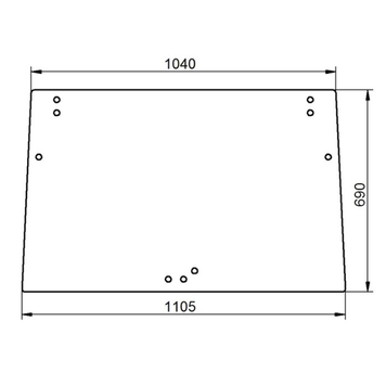 Переднє скло John Deere серія 5300, 5310, 5400, 5410, 5500, 5510, ER047354 2221310 фото