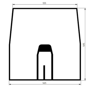 Стекло переднее John Deere 8130, 8230, 8230T, 8330, 8330T, 8430, 8430T, 8530 R537489 фото