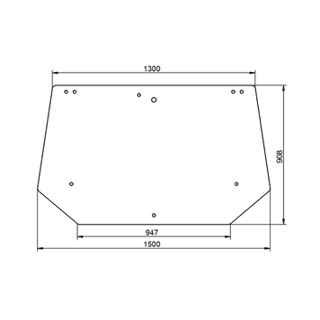 Стекло заднее  трактор FORD 8160 8260 8360 8560 зеленое 0012/1 фото