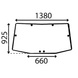 Скло заднє трактор John Deere серія 8100 - 8410 та серія 8100T - 8410T R131208 1120 фото 1