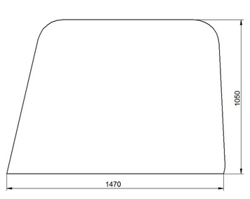 Скло бічне праве JCB 525-58 serie 00561000-00580000 525-58 F.S serie 00561000-00580000 2222441 фото