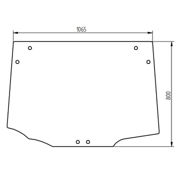 Скло заднє John Deere 4044R, 4049R, 4052R, 4066R LVU26037, MIU10176 4808 фото