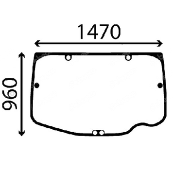 Стекло заднее John Deere 9410R, 9460R, 9460RT, 9510R, 9510RT, 9560R, 9560RT 5120 фото