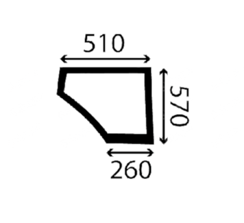 Стекло боковое нижнее правое экскаватора погрузчика Ford 555B, 555C, 555D, 575D, 655C, 655D, 675D 83992927 фото