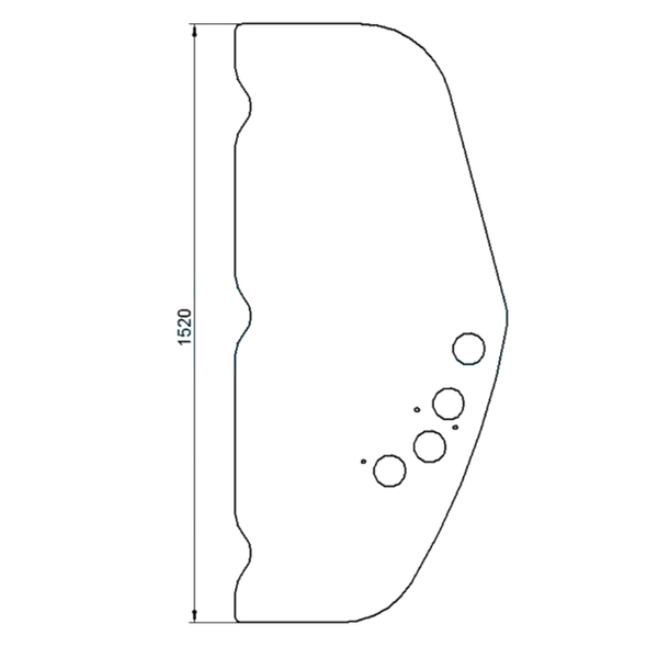 Стекло боковое левое Case TX 130-30 130-33 130-40 130-43 130-45 140-43 140-45 170-45 2223411 фото