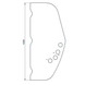 Стекло боковое левое Case TX 130-30 130-33 130-40 130-43 130-45 140-43 140-45 170-45 2223411 фото 2
