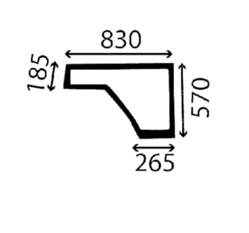 Стекло боковое нижнее левое экскаватора погрузчика Ford 555B, 555C, 555D, 575D, 655C, 655D, 675D 83992921 фото