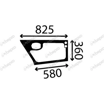 Скло двері нижнє Merlo P 25.6 L 2224442 фото