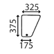 Стекло переднее нижнее John Deere 940, 1040, 1140, 1550, 1640, 1750, 1850, 1950, 2040, 2040S, 2250, 2450, 2650, 2850 3492 фото 1