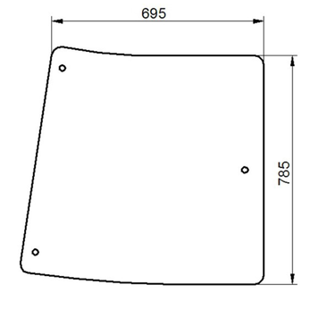 Угловое стекло правое John Deere 6100D, 6110D, 6115D, 6125D, 6130D, 6140D, R201574 2221305 фото
